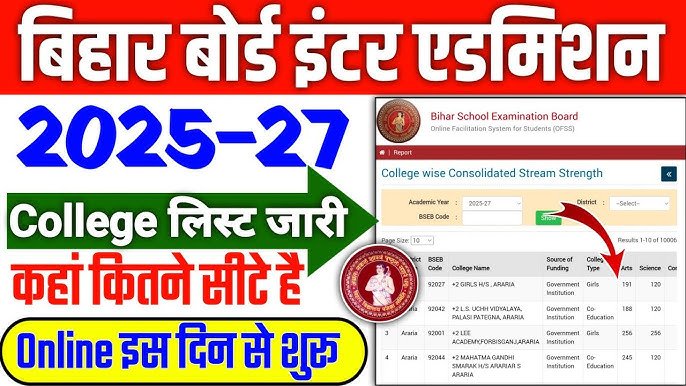 Bihar Board 11th Admission 2025 Online Apply