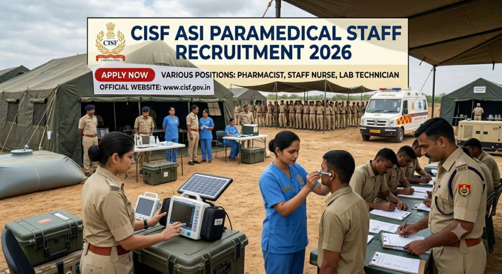 CISF ASI Paramedical Staff Online Apply 2026