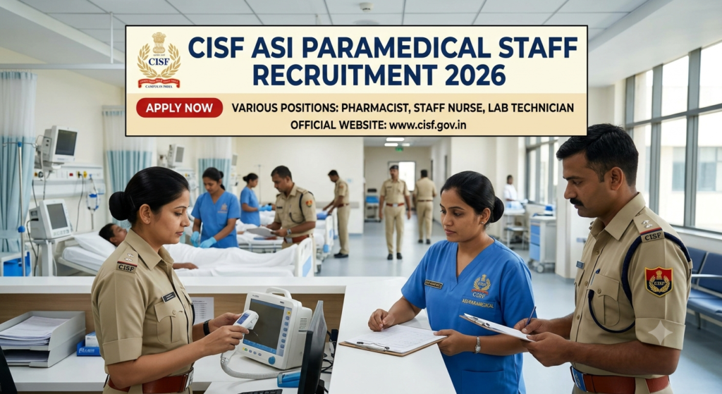 CISF ASI Paramedical Staff Online Apply 2026