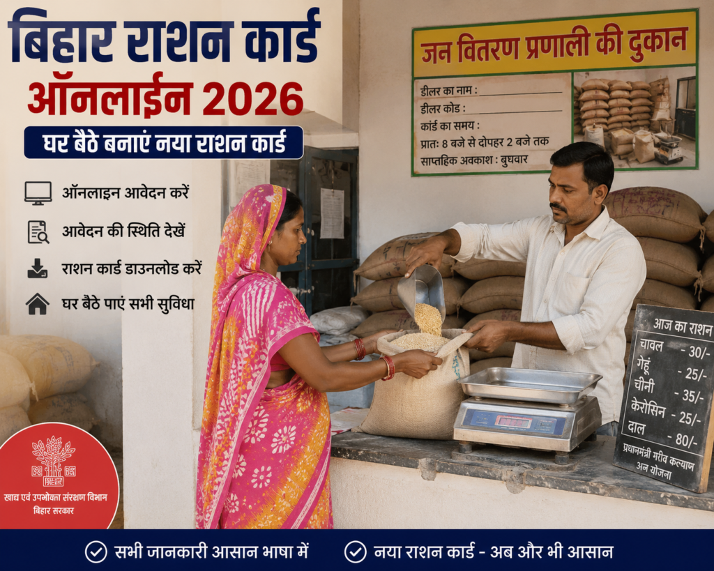 बिहार राशन कार्ड ऑनलाइन आवेदन 2026 