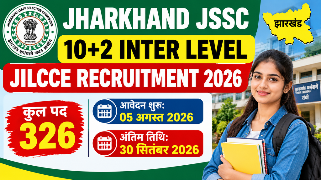Jharkhand JSSC 10+2 Inter Level JILCCE Online 2026